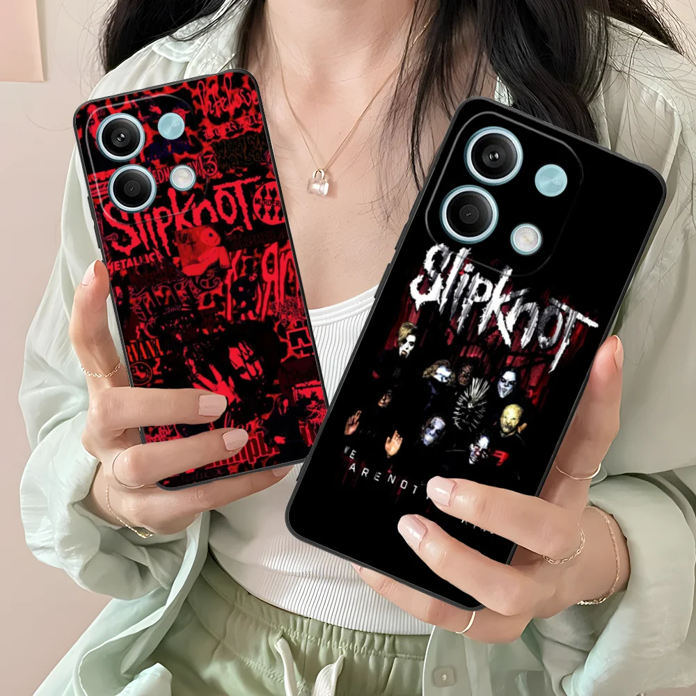 Painting S-Slipknot Phone Case for Xiaomi Redmi Note 13 12 11 10 9 8 7 6 S A Pro Lite Plus 5G Black Cellphones Smartphone Cover