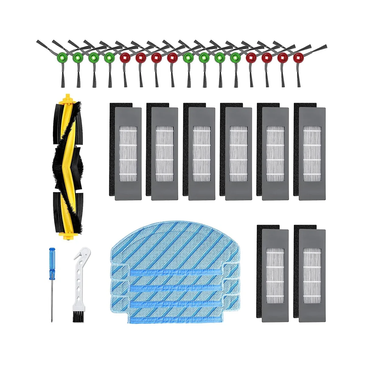 

for DEEBOT OZMO T8 T8 Max T8 Series N8 Pro N8 Washable Mop Pads Brush Filter