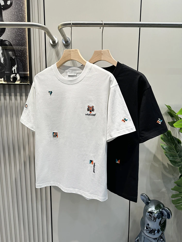 Мужская футболка Hong Kong Sle Design Sense с вышивкой и короткими рукавами модная мужская