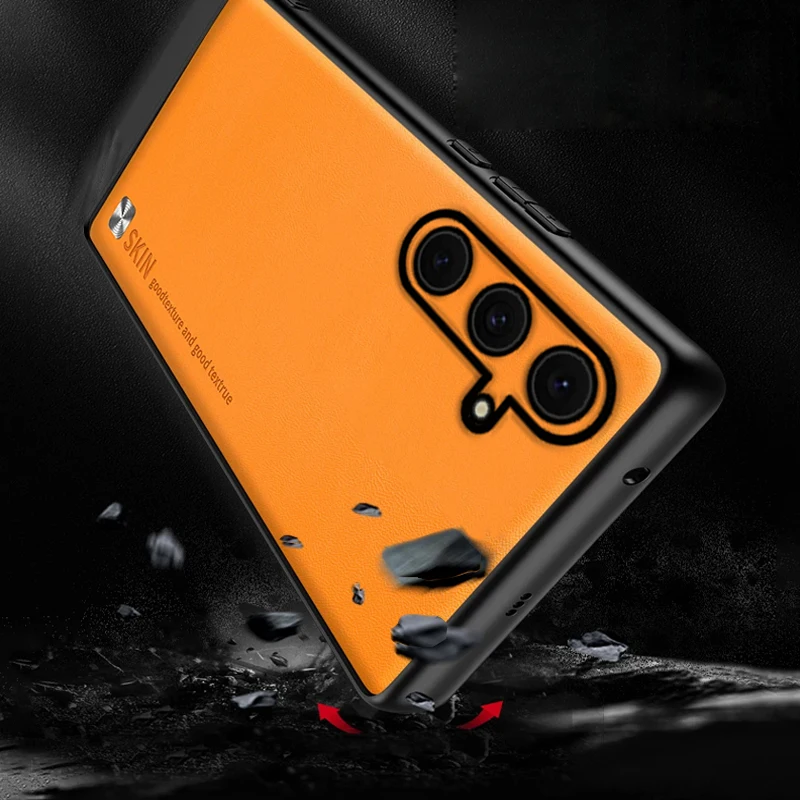 Smsung S24 FE Кожаный противоударный защитный чехол для телефона Samsung Galaxy S 24FE 5G Мягкая