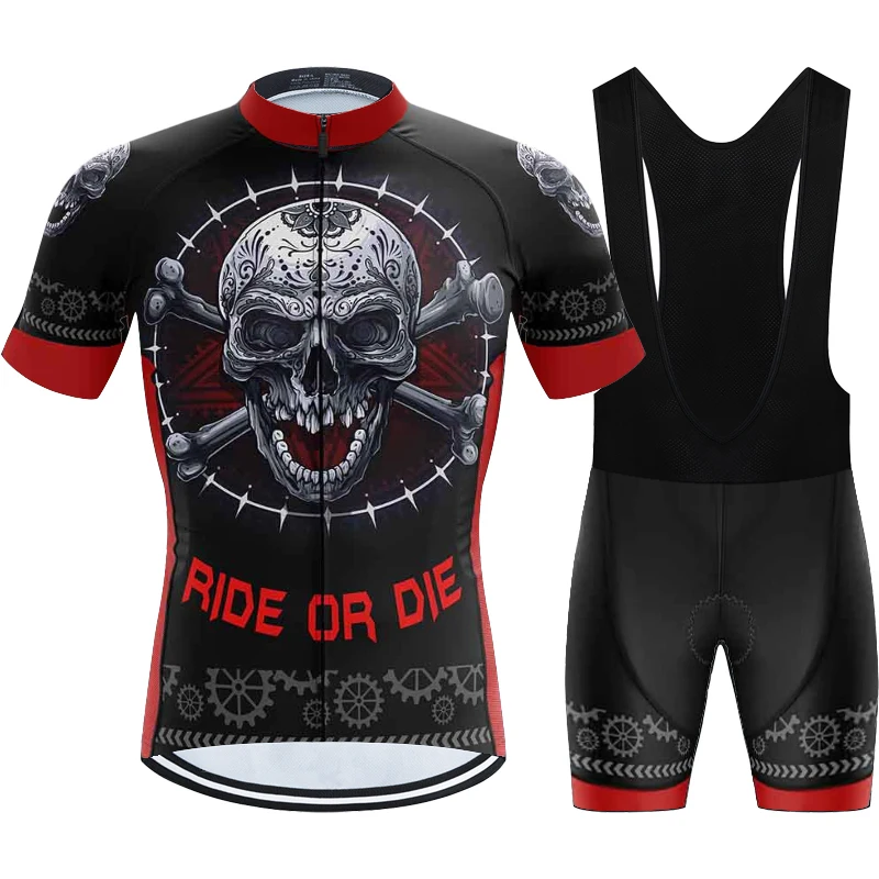 

Men's Cycling Shorts Ride Or Die Bib Summer Bike Jersey Mtb Clothing Man Laser Cut Mountain Outfit 2022 Sports Set Clothes Suit