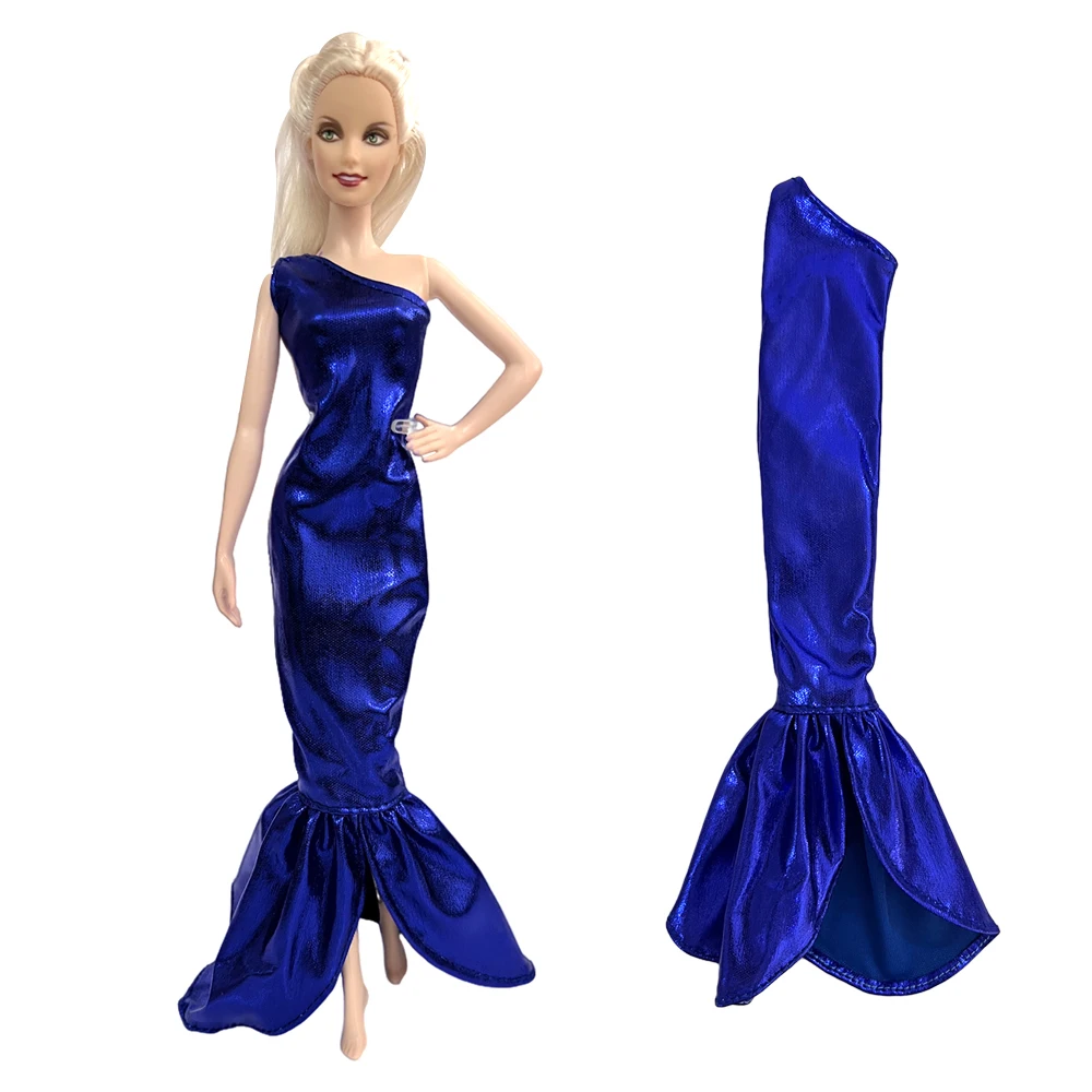 

NK 1 Pcs 30CM Princess Noble Blue Fishtail Dress Fashion Party Clothes Everyday Skirt For Barbie Accessories Doll Girl Gift Toy