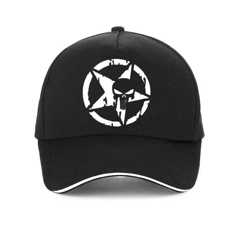 

Tactical Military Baseball Cap Outdoor Hunting Skull Trucker Hat Five star skull Adjustable Snapback Sun Visor Caps Mens Womens