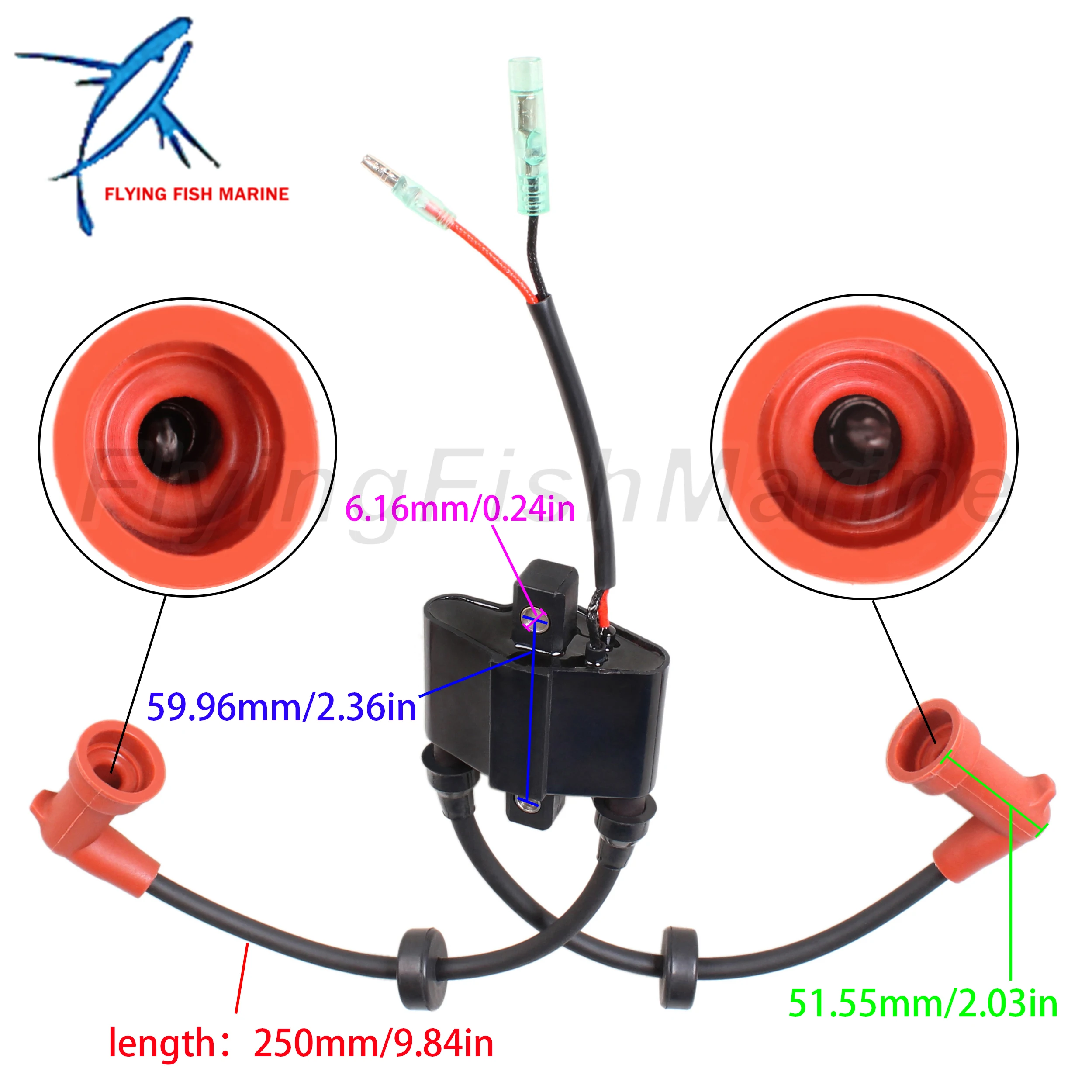 Катушка зажигания 6F5-85570-12 6F5-85570-13 00 10 11 F20-05000400 для Yamaha Parsun HDX F9.9 F13.5 FT25 F15 F20 F25