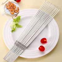 barbecue stick barbecue needle flat stick bbq string stainless steel square flat skewers for barbecue kitchen accessories
