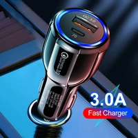 18w 3 1a car charger universal dual usb fast charging qc mobile phone adapter for iphone 12 11 pro max 8 7 samsung xiaomi