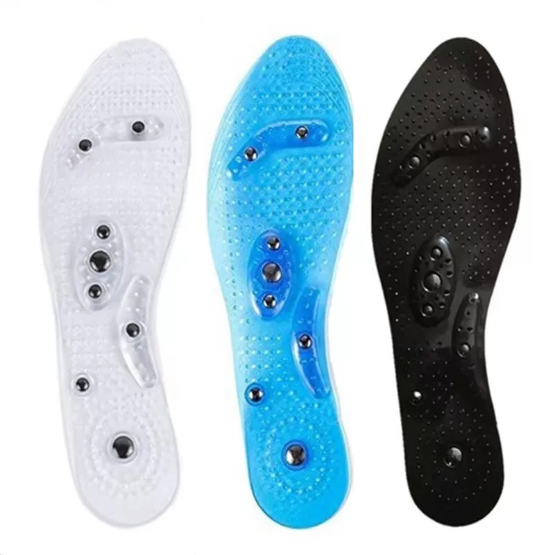 Купи Unisex Magnetic Massage Insoles Foot Acupressure Shoe Pads Therapy Slimming Insoles for Weight Loss Transparent Foot Massage за 260 рублей в магазине AliExpress