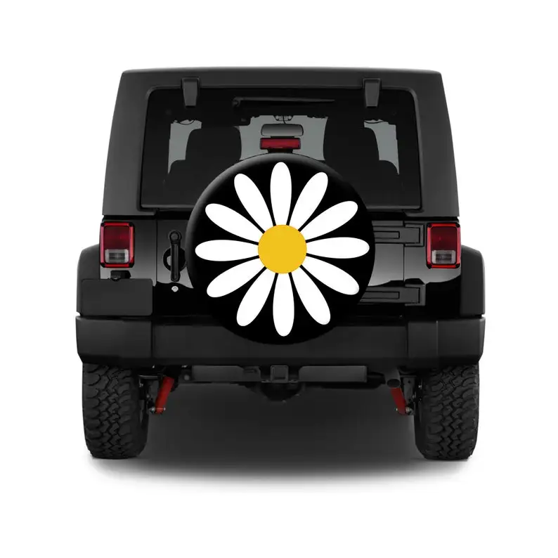 

Daisy Custom Tire Cover, Flower Custom Tire Cover, Jeep Suv Tire Cover, Car Decoration, Waterproof Protective Cover, Color Tire