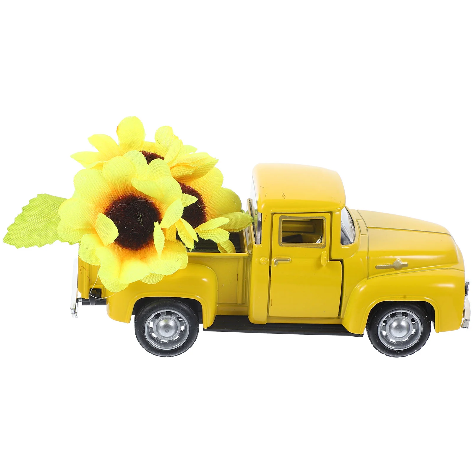 

Yellow Truck Ornament Metal Car Craft Car Decor Old Fashioned Christmas Plastic Adornment Farmhouse Table Crafts Models