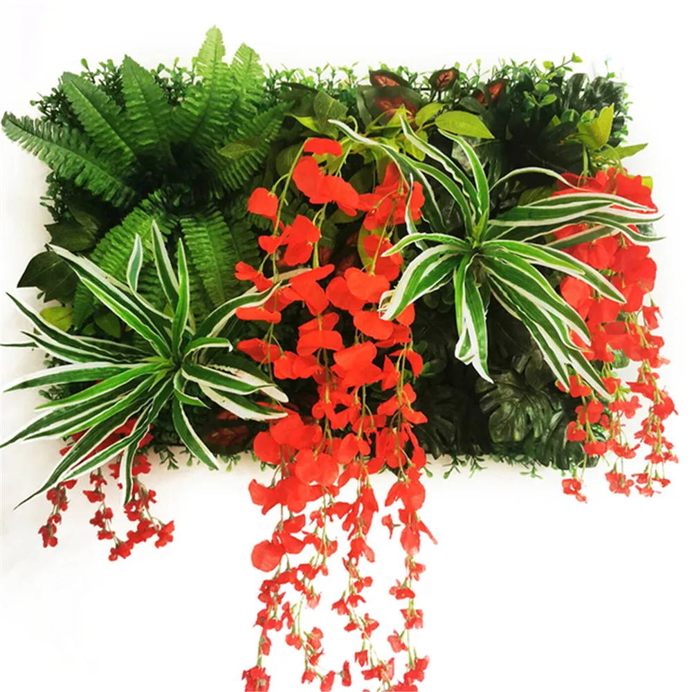 

New Wedding Banquet Decoration Fake Flower Wisteria Rose Lawn DIY Decoration Background Wall Hanging Board