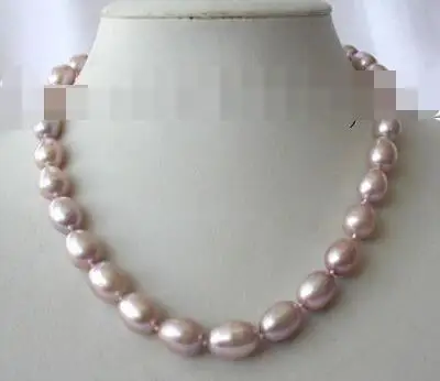 

stunning big 9-10mm baroque lavender freshwater cultured pearl necklace