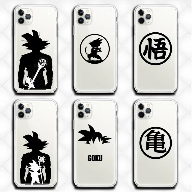 

Anime Dragon Ball Phone Case Clear for iphone 13 12 11 Pro max mini XS 8 7 Plus X SE 2020 XR cover