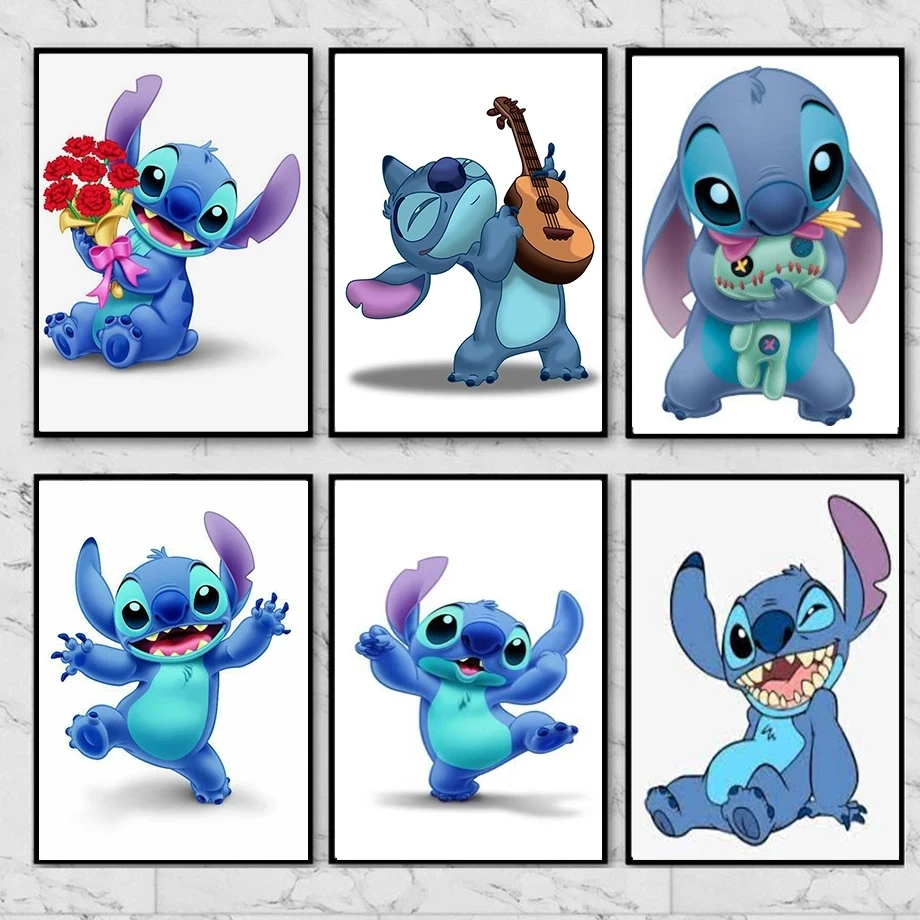 

Disneyland Canvas Painting Cute Alien Poster Children's Room Nursery Home Living Room Decorative Wall Art Picture Gift
