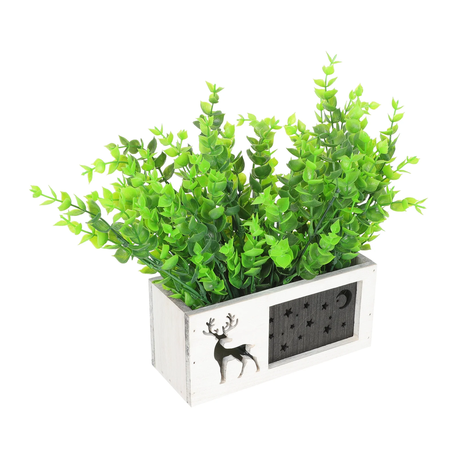 

Succulent Plants Rectangle Planters Artificial Potted Fake Desktop Decor Simulation Bonsai Plastic Simulated Flower Imitated