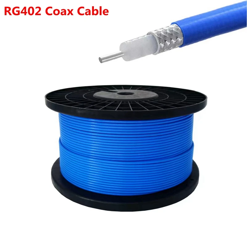 

Коаксиальный соединитель кабеля RG402, синий, Полужесткий, гибкий, брикет 0,141 дюйма с синей оболочкой, быстрая доставка, латунь, медь