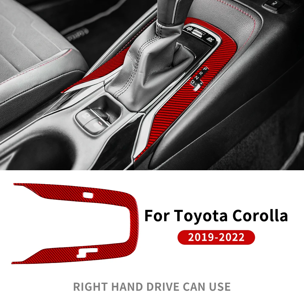 

Для Toyota Corolla 2019 2020 2021 2022 настоящая мягкая наклейка из углеродного волокна для центральной консоли автомобиля, панели переключения передач, аксессуары для автомобилей с правым рулем и левым рулем