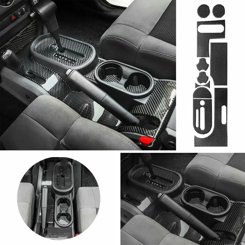 

1 комплект, консоль из углеродного волокна для 2007-2010 Jeep Wrangler JK