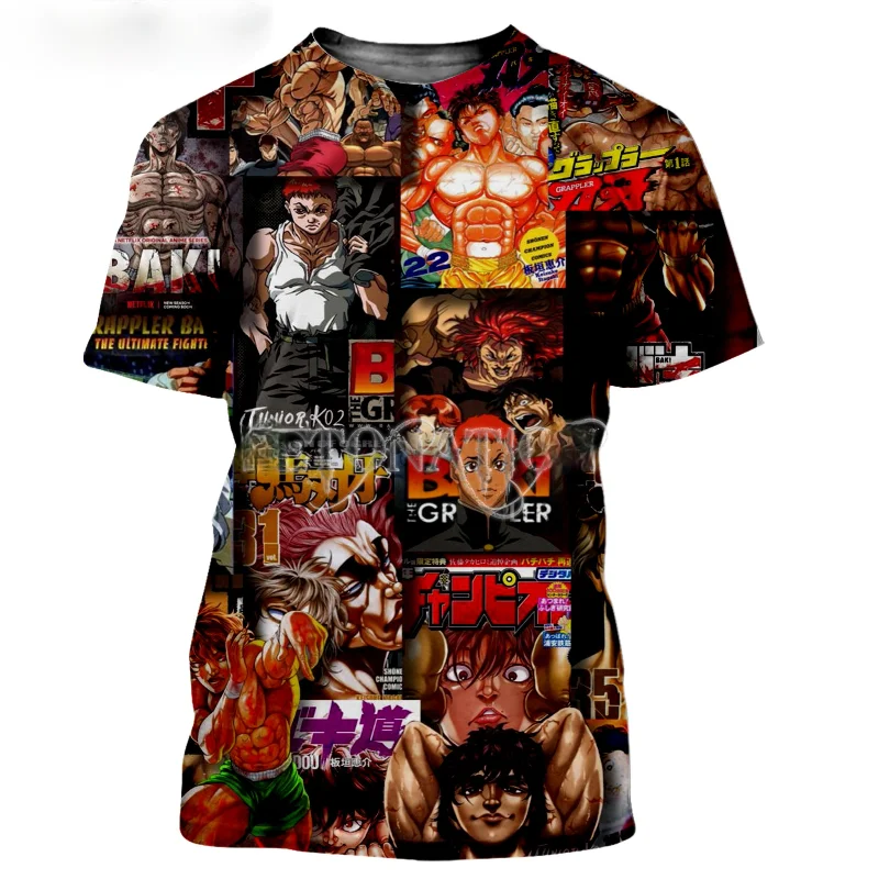 

Аниме Baki Hanma мужские 2022 новые модные крутые футболки с 3D принтом Повседневная стильная футболка уличные Топы Прямая поставка
