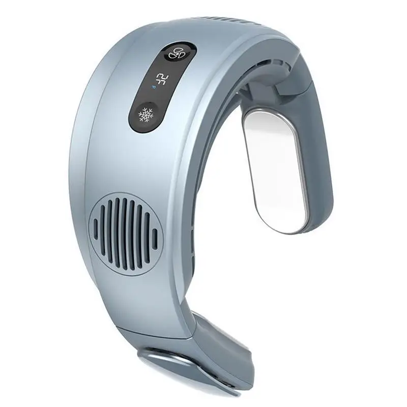 

Neck Fan Bladeless Cooling Personal Fan Wearable Personal Fan Leafless Rechargeable Headphone Design Flexible Neck Fan 3 Speeds