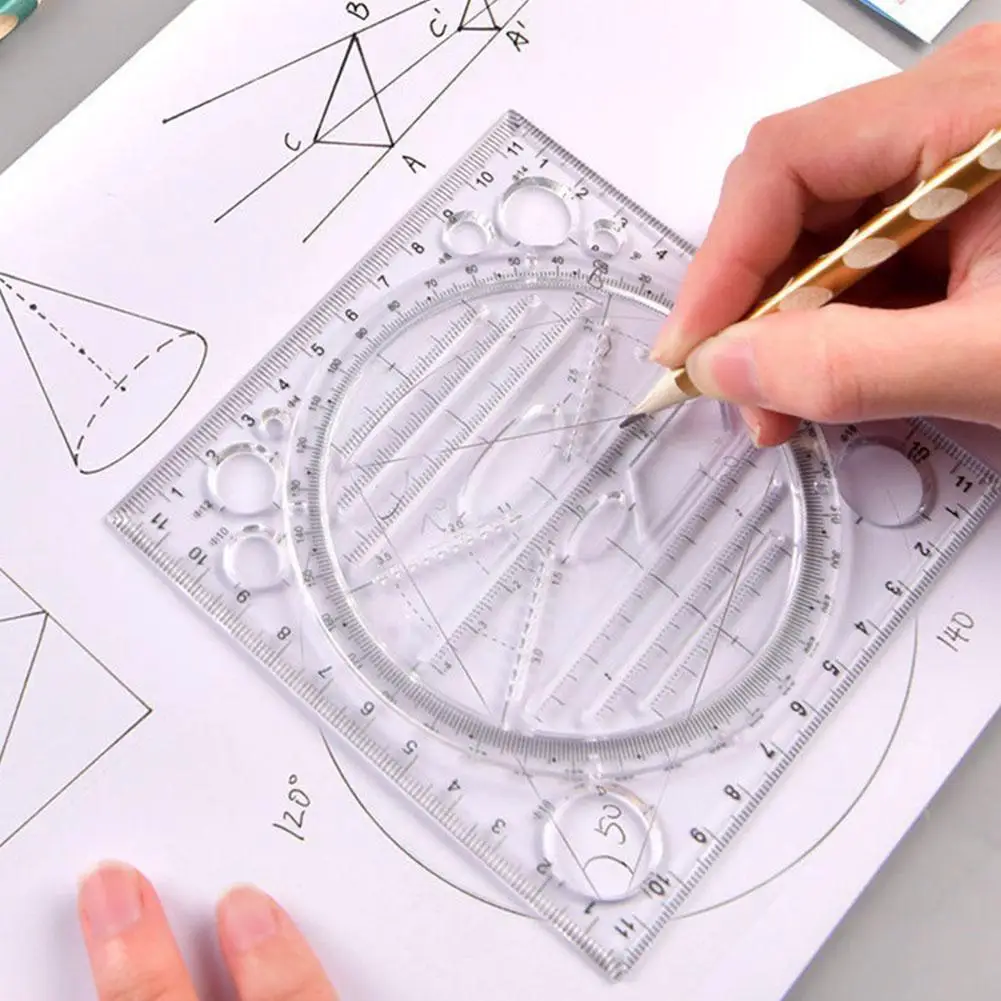 

Multifunction Ruler Drawing Ruler Rotatable Student Circle Stereo Geometry Measuring Ellipse Drafting Mathematical Tool Tem Z7v1