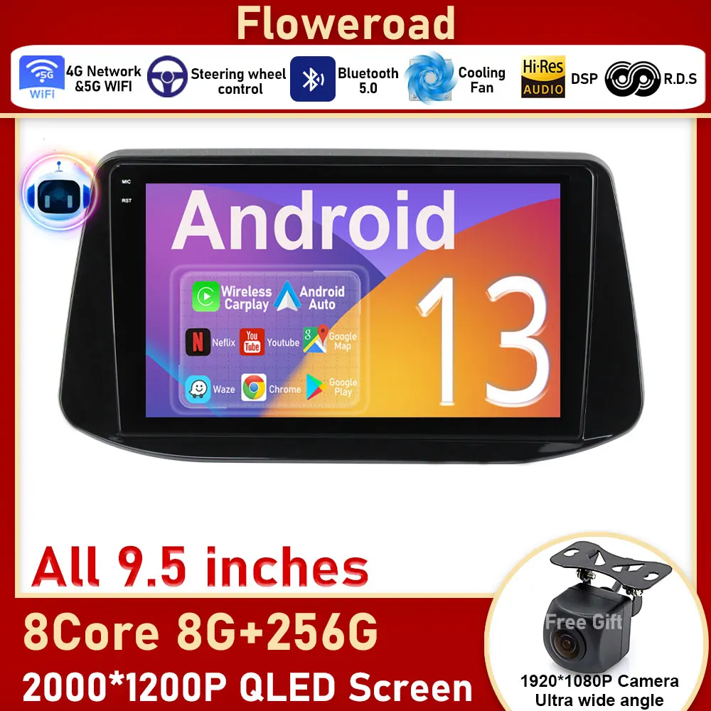 

2K Carplay Screen For Hyundai i30 2017 2018 Car Radio Multimedia Video Player Navigation GPS Android No 2din 2 din TV Autoradio