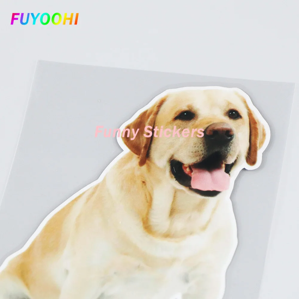 FUYOOHI внешние/защитные забавные наклейки милые лабрадоры на заднее лобовое стекло