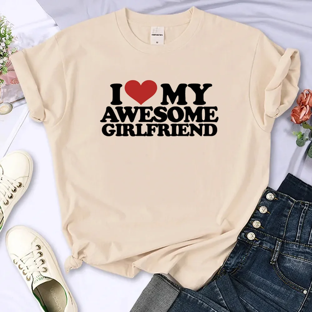 

i Love My Girlfriend Tee women harajuku Tee girl Japanese designer clothes