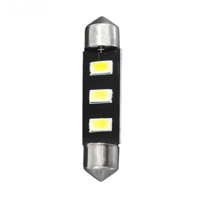 OBOLED 100 шт. гирлянда 31 мм 36 39 41 C5W светодиодный 3 чипа SMD лампы Автомобильная