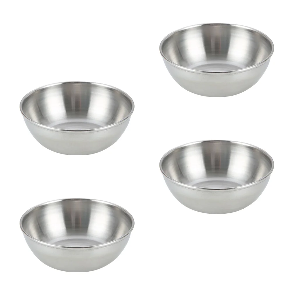 

Dish Sauce Dipping Bowlssoy Plates Bowl Appetizer Stainless Pasta Dispenser Plate Mini Seasoning Sushi Steel Apetizer Round
