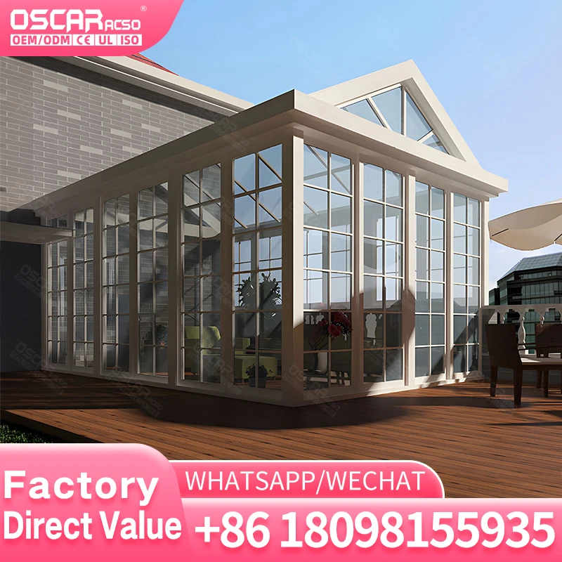 Алюминиевая стеклянная теплица для солнечной комнаты