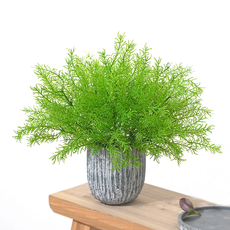 

Artificial Asparagus Fern Grass High Quality Shrub Flower Home Office Green Plastic Decorative Plant For Home Office Hot