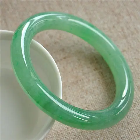 Send Certificate 100% Grade A Myanmar Jadeite Bangle Round Bracelet Women Healing Jewelry Green Burma Certified Jades Bangles