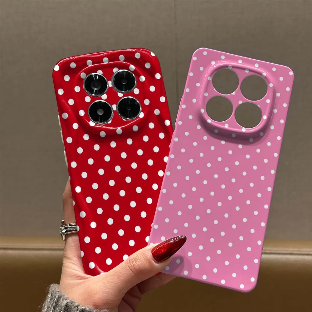 Фото Чехол для телефона Xiaomi Poco X7 X6 X5 X4 X3 M8 M7 M6 M5s F8 Pro Feilin с мультяшным рисунком в горошек, волнистый, с эффектом масляной пленки №1