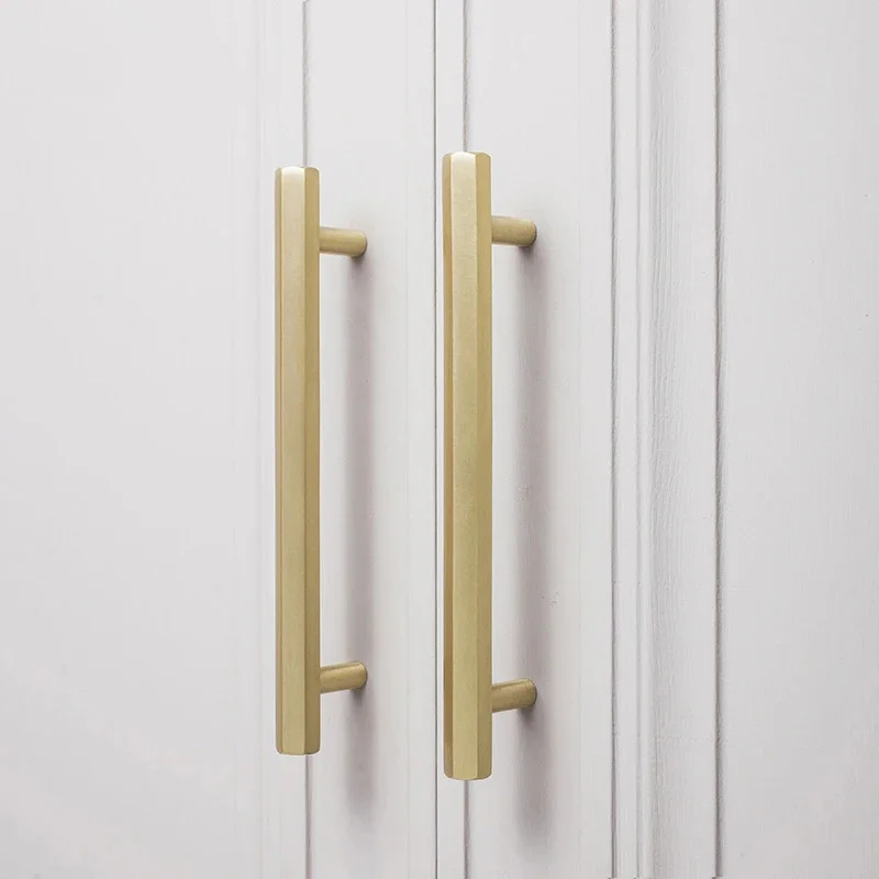 

2.5'' 3.78'' 5'' Hexagon Dresser Pull Knob Kitchen Cabinet Handle Knobs Brushed Brass Drawer Knob Pull Handles Modern Handles