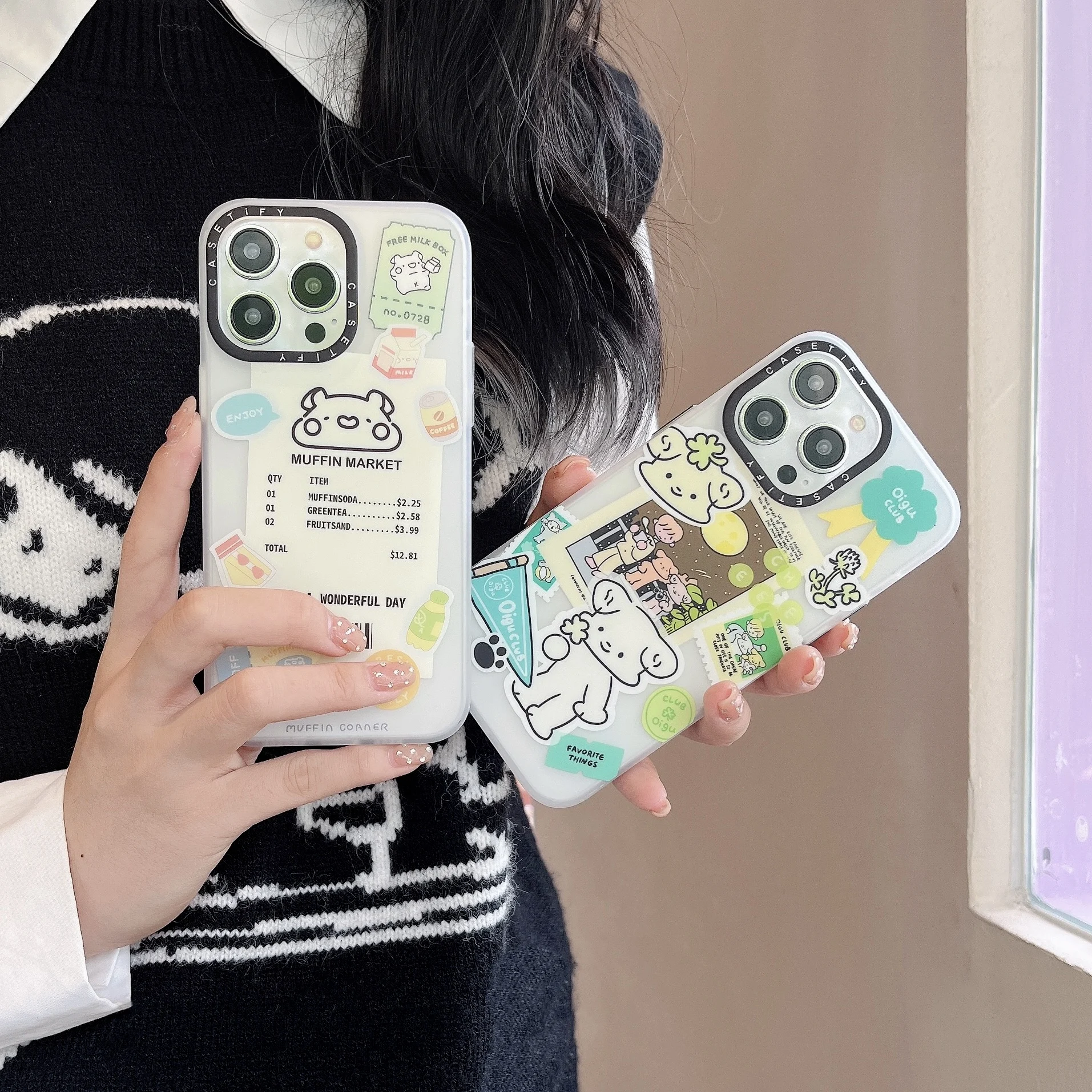 

Casetify Double-sided lamination Japanese market receipt Phone Cases For iPhone 14 12 Pro Max 14promax Back Cover