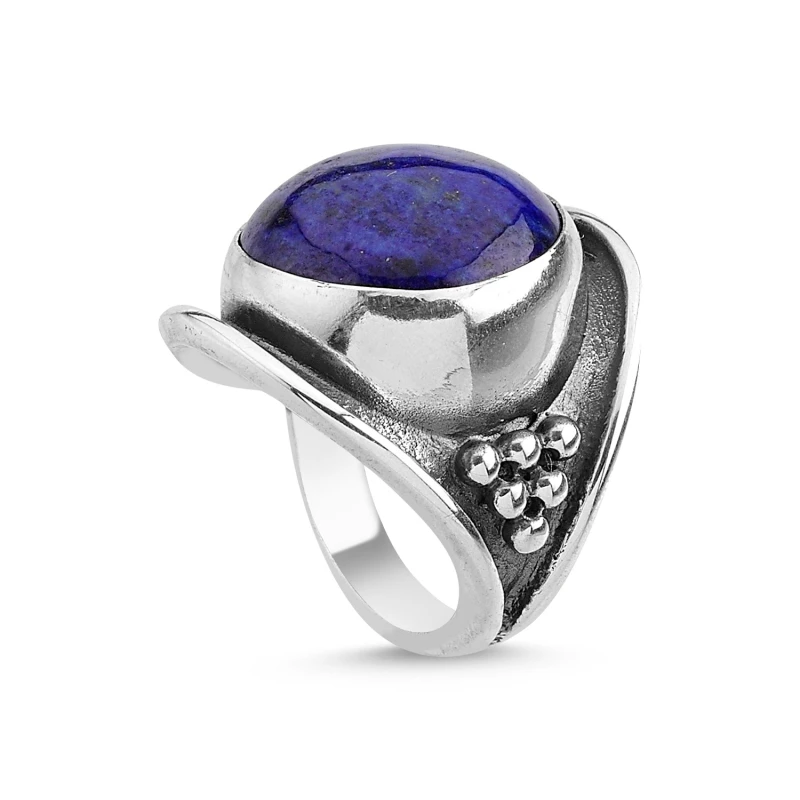 

Silver 925 Sterling Lapis Lazuli Stone Handwork Ring