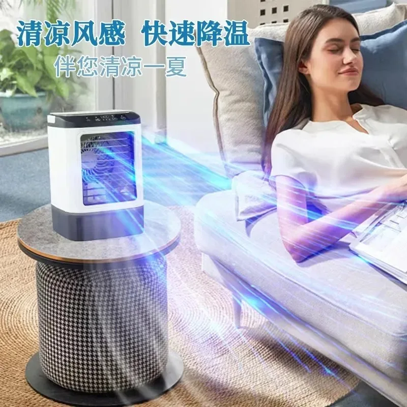Фото Вентилятор Everbright для дома и общежития, USB, компактный, с функцией охлаждения, увлажнения и распыления воды. №5