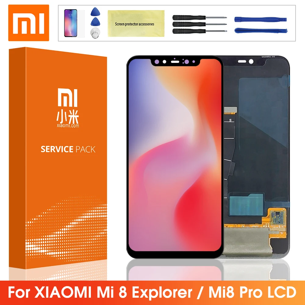 

100% Tested Screen for Xiaomi Mi 8 Pro M1807E8A LCD Display Touch Screen Digitizer With Frame Assembly For Xiaomi Mi 8 Explorer