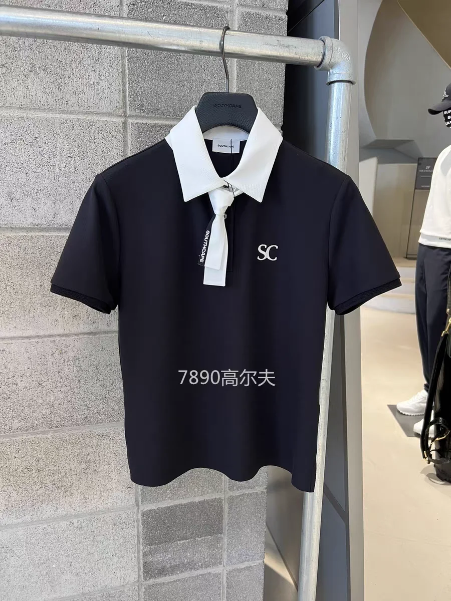 Женский Повседневный Топ с коротким рукавом и галстуком-бабочкой