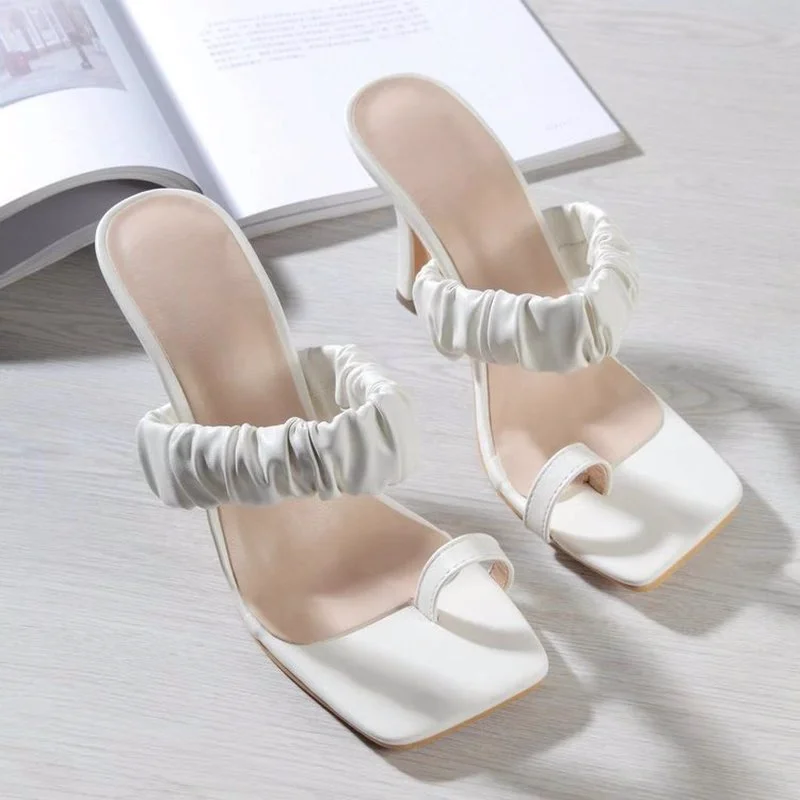 

New Summer Sexy Ladies Sandals and Slippers Female Square Root High Heels Fashion Ladies Sandals Woman Shoes High Heels Sexy