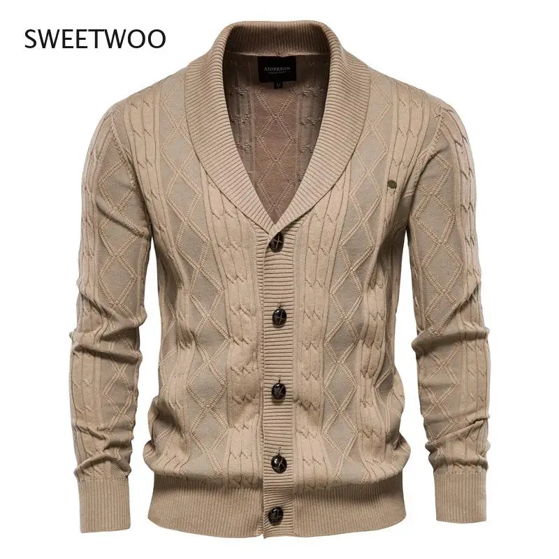 Men's Cardigan Sweater 2021 Fall Men's New European Size Men's Thickened Sweater Trendy Men's Knitted Sweater Large Size