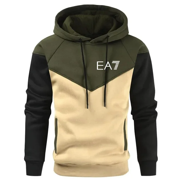 Tolstovka Мужская зимняя толстовка с капюшоном и флисовой подкладкой в повседневном