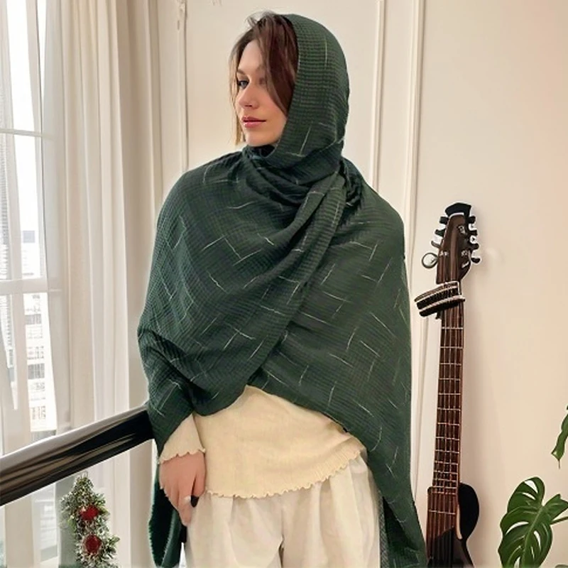 

Brand 2023 Women Winter Scarf Warmer Shawl Ladies Vintage Hijab Thick Blanket Wrap Cashmere Poncho Capes Female Echarpe Pashmina