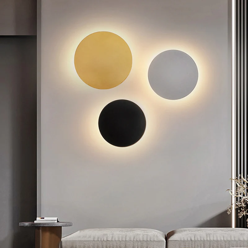 

Настсветильник светильник с сенсорным выключателем для кровати, круглая лампа для спальни, акриловые и железные домашсветильник светильни...