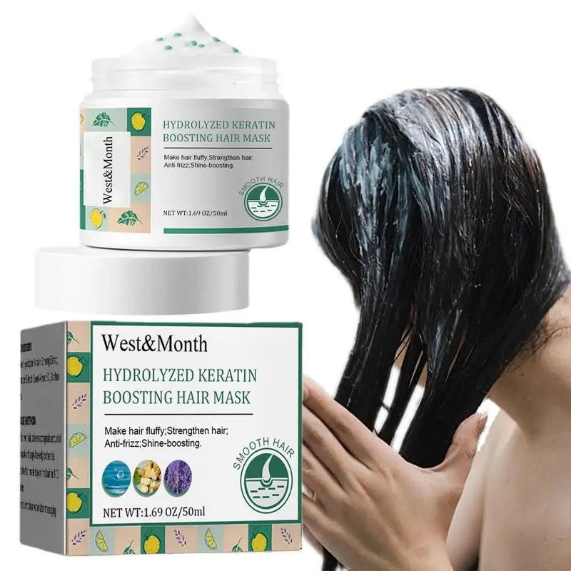 

Keratin Hair Booster 50ml Hair Masque For Dry Damaged Hair Smoothing Deep Conditioning Hydrolyzed Keratin Hair Smooth Masque