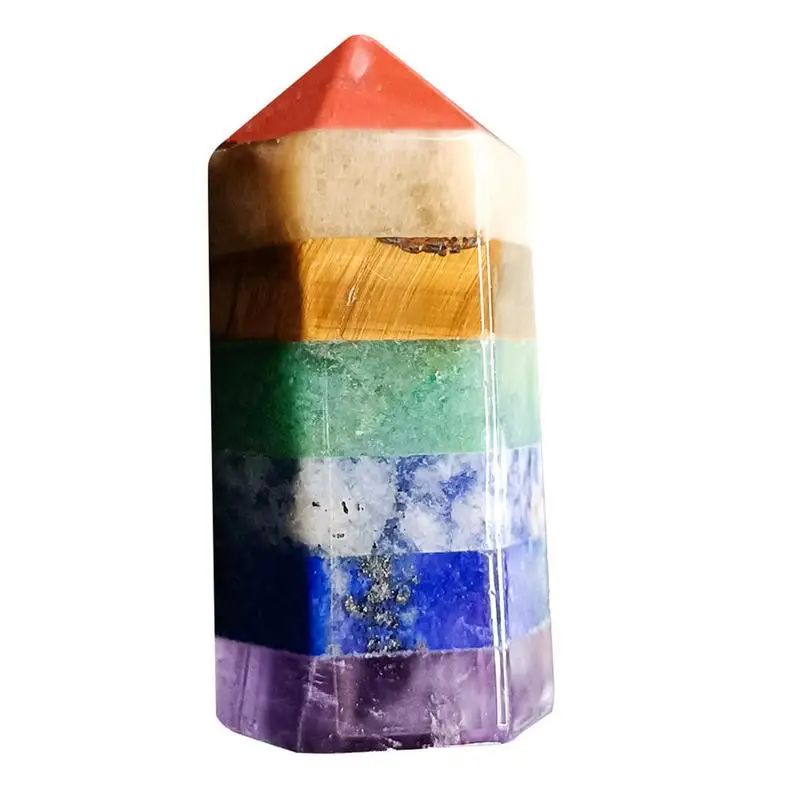 

Healing Crystal Tower Natural Stones Gemstone Mini Crystal Towers Multi-color Natural Healing Crystal Handicraft Ornaments For