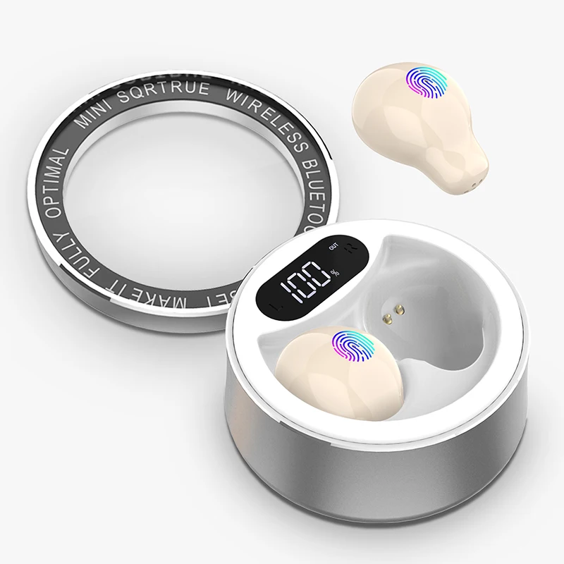 

X26S Ultra Mini TWS Wireless Earphone Hidden Small Bluetooth 5.0 Headset Touch Control Earbuds With LED Power Display