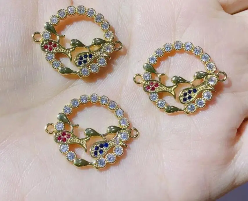 

Круглые соединители для браслетов и ювелирных изделий ручной работы с кубическим цирконием в форме сердца, бабочки, 1 шт., rfg3s