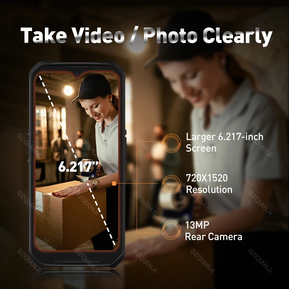 Фонарик для считывания штрих-кодов повышенной производительности 6G + 128G Android 11 PDA