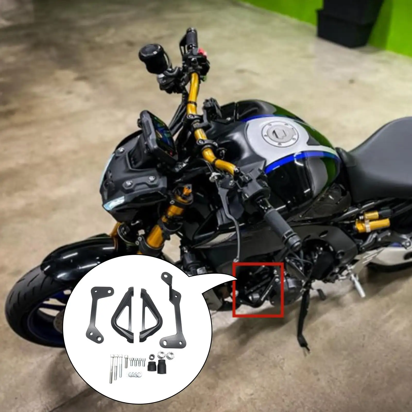 Enlarge Motorcycle Engine Guard Crash Bar Engine Bonnet Protection Sliders for Yamaha MT09 2021